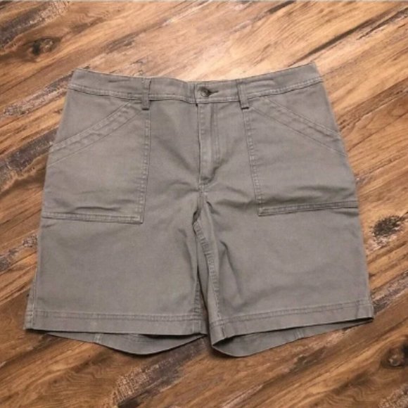 Pants - Women's Size 10 Gray Cargo Canvas Carpenter Hike Work Shorts
